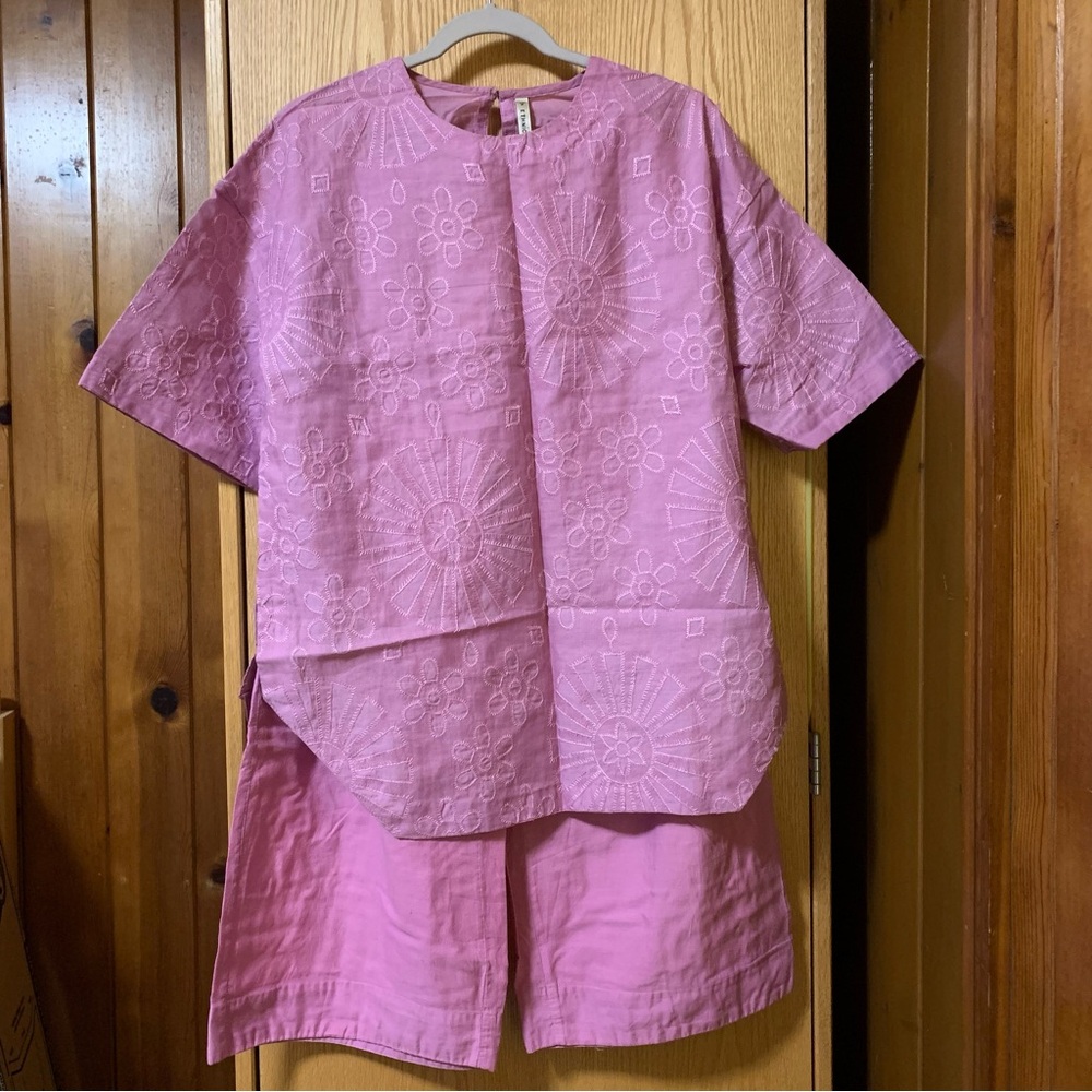 Two piece top and Salwar, purple, medium size, summer outfit